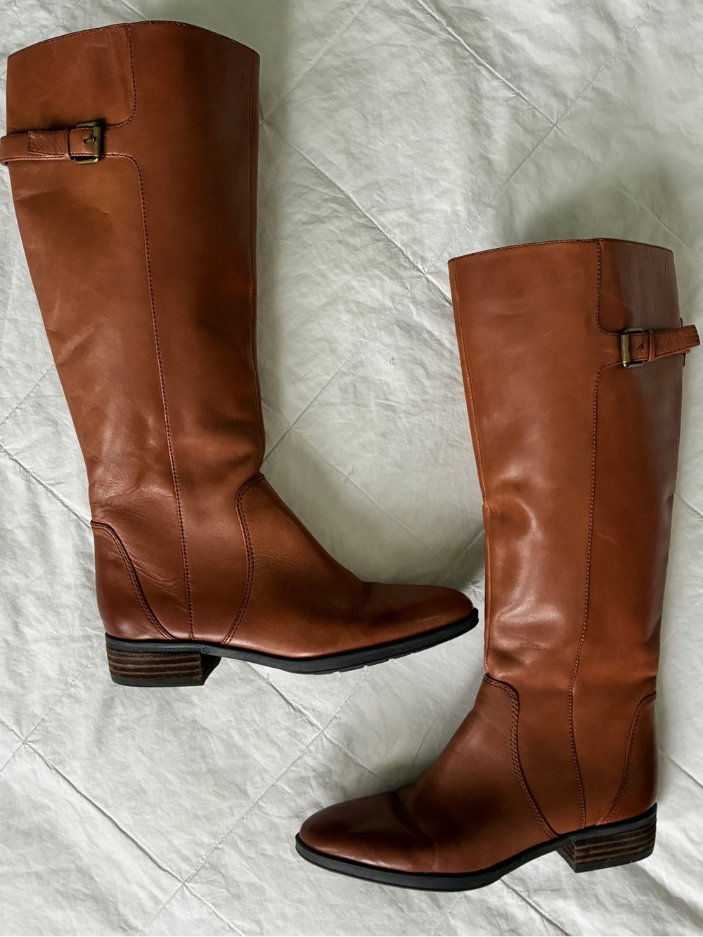 Sam Edelman Patton 2 Brown Leather Tall Riding Boots Size 6